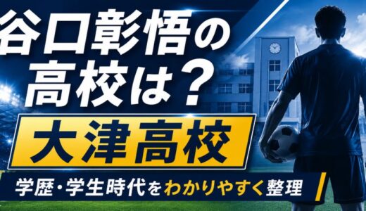 谷口彰悟の高校は大津高校！学歴と学生時代を調査