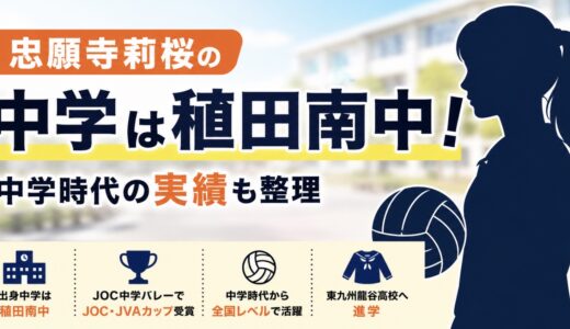 忠願寺莉桜の中学は稙田南中！中学時代の実績も整理