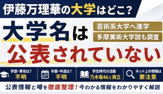 伊藤万理華の大学はどこ？多摩美術大学説や卒業・中退を調査